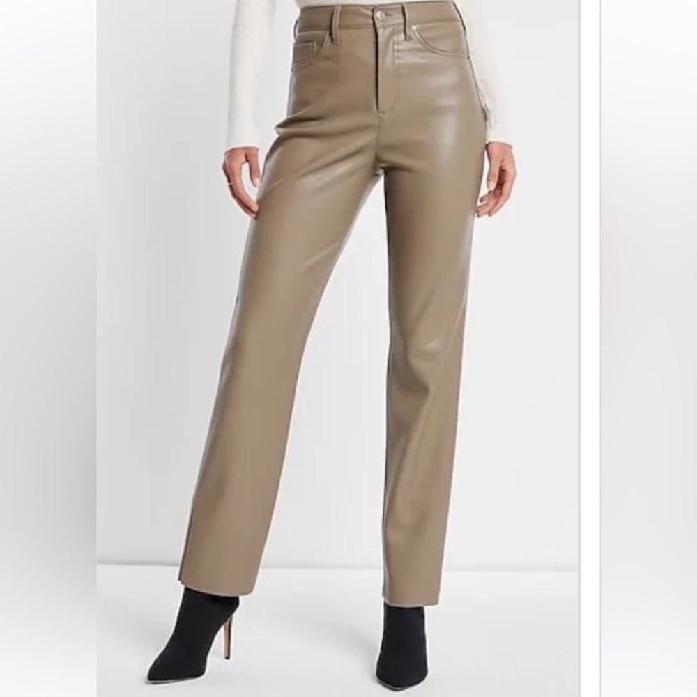 Express Women’s High Rise 90’s Faux Leather Pant